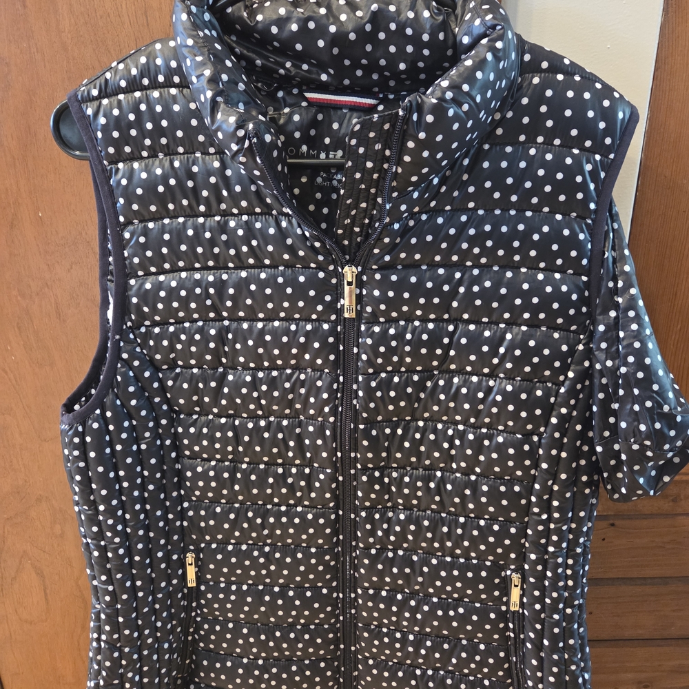 Tommy Hilfiger Black and White Polka Dot Vest